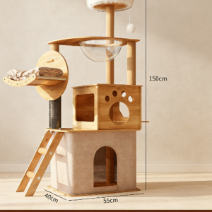Wooden cat tree