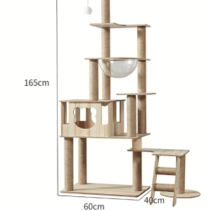 Wooden cat tree